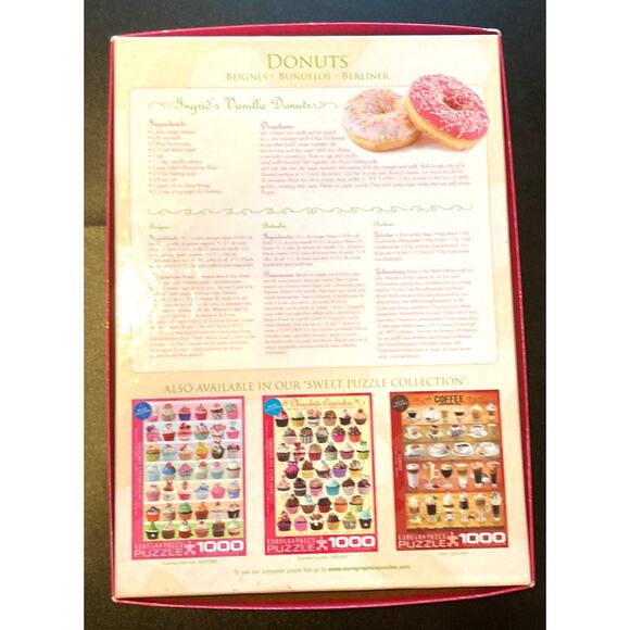Eurographics 1000 Piece Jigsaw "Donuts" puzzle - Pre-Owned - all pieces there - Picture 2 of 7